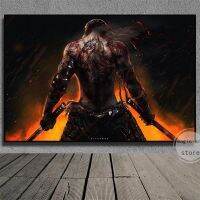 2023⊕ Japanese Samurai with A Dragon Tattoo Katana Sekiro:shadows Die Twice Art Poster Canvas Painting Wall Print Picture Home Decor