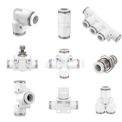 4mm 6mm 8mm 10mm 12mm PU PE HVFF PY PZA PK Pneumatic Fitting Hose Fitting Pipe Connector Trachea Water Air Quick Release Couping Pipe Fittings Accesso
