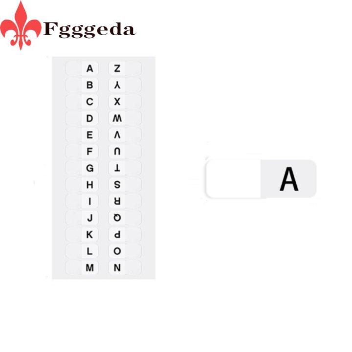 enddiiyu-ตัวอักษรตัวอักษรตัวอักษร-แท็บเหนียว-a-z-สีขาวขาว-เครื่องหมายหน้ากระดาษ-ของใหม่-กาวในตัว-แท็บหนังสือ-พจนานุกรมแบบสอด