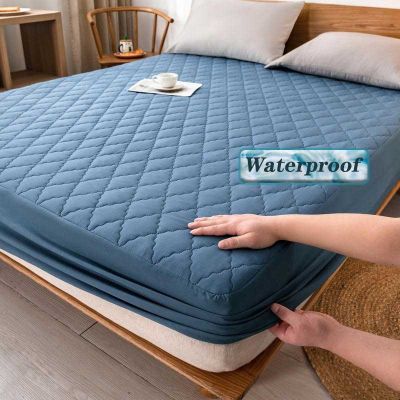 【CW】 Mattress Covers With Elastic Gray Color Print Bed Sheet for Beds King Size Plain Cover