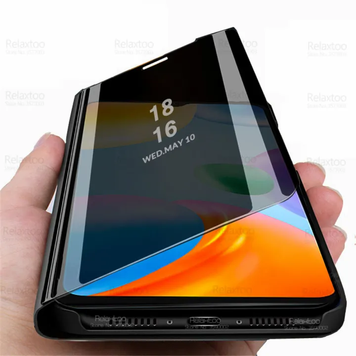 COVER FLIP CLEAR VIEW Per XIAOMI REDMI NOTE 9 PRO 5G CUSTODIA A SPECCHIO LIBRO