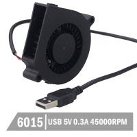 1PCS Gdstime 60mm x 15mm 6015S USB 5V DC Brushless Small Centrifugal Blower Cooling Fan Cooling Fans