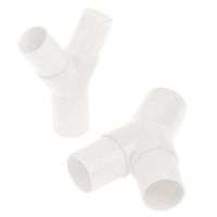 ❄ High Quality 16mm/20mm PVC Plastic Y Type Tee Fork Water Pipe Tee Drip Box Tee Joint Pipe Accessories Parts White New