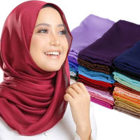 Jifang 180X70ซม.แฟชั่นผู้หญิงเลียนแบบ Syal Sutra ซาติน Hijabs Lady มุสลิมผ้าคลุมไหล่ Pashmina WJ328