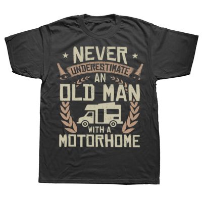 Plus Size Motorhome Camper Rv Old Man Camping Baseball T Shirt Graphic Cotton Streetwear Short Sleeve Birthday Gifts T-Shirt Mens Clothing
