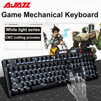 AJAZZ AK35I Gaming Mechanical Keyboard 104 Key White Backlight Wired Keyboard Black Blue Brown Red Switch Ergonomic for Gamer Pc