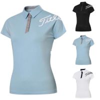 Le Coq Malbon DESCENNTE Callaway1 Amazingcre Castelbajac❆☈  Golf clothing ladies summer short-sleeved breathable quick-drying sunscreen tops golf slim fit women