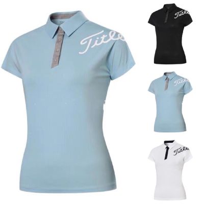 Golf clothing ladies summer short-sleeved breathable quick-drying sunscreen tops golf slim fit women Titleist TaylorMade1 Honma PEARLY GATES  SOUTHCAPE Mizuno●