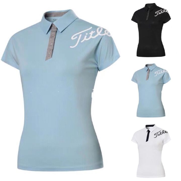 golf-clothing-ladies-summer-short-sleeved-breathable-quick-drying-sunscreen-tops-golf-slim-fit-women-titleist-taylormade1-honma-pearly-gates-southcape-mizuno