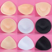 2pcs 1pair Women Intimates Accessories Sponge Swimsuit Breast Push Up Bra Padding Chest Enhancers Bra Foam Insert Chest Cup Adhesives Tape