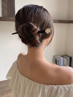 Wooden hairpin: ancient style, simple, ball shaped hair ornament, high sense, fairy hair curling headdress, temperament, Hanfu hairpin  51FG