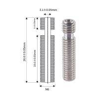 【✆HOT】 BDGB MALL Mega 4/3/2/1ชิ้น MK8ความร้อน-Break คอสแตนเลส26มม. M6เกลียวเต็มสำหรับ1.75มม. 3มม. เครื่องพิมพ์เส้นใย3D