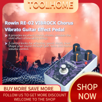 ToolHome- Rowin RE-02 VIBROCK Chorus Vibrato กีตาร์ผลเหยียบกับ Chorus ความเร็วความลึกการควบคุมระดับเสียงลูกบิดทรูบายพาสเปลือกโลหะเต็ม