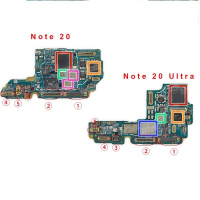 2pcs LCD FPC Plug PCB Connector mainboard flex connector USB board battery plug For Samsung Galaxy Note 20 / Note 20 ultra