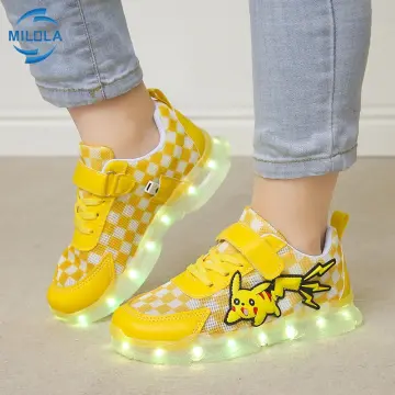 Luminous Sneakers Boy Girl Pikachu Led Light Up Shoes Glowing With Light  Kids Shoes Children Led Sneakers Brand Kids Boots