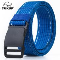 CUKUP 2018 New Design Uni No Metal Plastic Steel POM Buckle Belt Quality Canvas Belts Leisure for Men Colours CBCK121