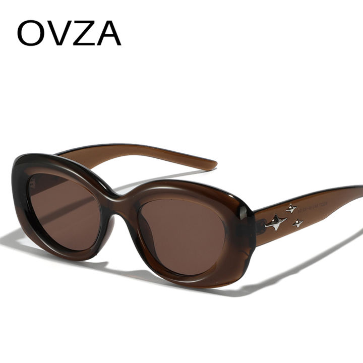 ovza-แว่นตาวินเทจเรโทรออกแบบแบรนด์แว่นตารูปวงรีขนาดใหญ่สำหรับผู้ชาย-s4010ป้องกันรังสียูวี