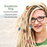 แหวน Dreadlocks เปลือกหอยน่ารักแบบพกพาจี้ตกแต่งผมเปียสำหรับงานเลี้ยง