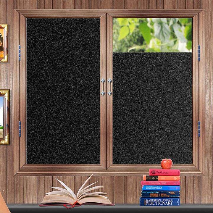 Total Blackout Window Film Privacy 100 Light Blocking Black Glass Tint