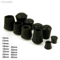 2/10PCS Black Rubber Chair Table Feet Stick Pipe Tubing End Cover Caps Furniture Foot Dust Cover Floor Protector Pads10 12-45mm