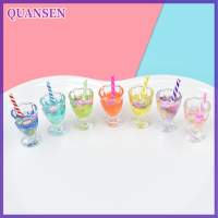 QUANSEN 1pcs 1/6 dollhouse Miniature JUICE CUP แก้วเด็กห้องครัวจำลองเล่นอาหาร