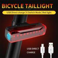 ◎❃✎ USB Charging Bicycle Tail Light Warning Light Mountain Bike Outdoor Riding Safety Warning Lights Night Riding Equipments