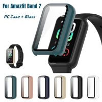 Watch Cover for Huami Amazfit Band 7 Hard PC Case Tempered Glass Full Cover Screen Protector Shell Bumper on amazfit band7