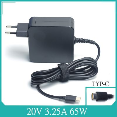 20V 3.25A 65W USB Type-C แล็ปท็อปที่ชาร์จอะแดปเตอร์สำหรับพลังงาน Lenovo Thinkpad X1 X270โยคะคาร์บอน T580 X280 P51 P52s E480 E470 S2 Yuebian