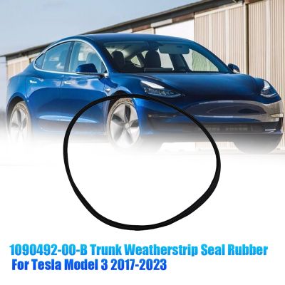 1 Piece 1090492-00-B Car Trunk Frunk Weatherstrip Seal Rubber 109049200B Luggage Sealing Strip for Tesla Model 3 2017-2023