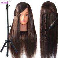 hot！【DT】﹍✌  80 Real Hair Hairstyle Training Mannequin Styling To Practice Hot Curl Iron Straighten