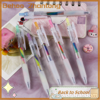 Behoo ปากกากดการ์ตูนน่ารักสีรุ้งไล่ระดับสีปากกาปากกานุ่มเครื่องเขียนนักเรียนปากกาปากกาเซ็นชื่อ