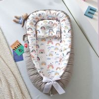 Baby Cribs Baby Nest Bed with Pillow 85*50cm Portable Crib Travel Bed Infant Toddler Cotton Cradle For Newborn Bassinet Bumper