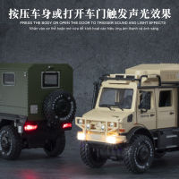 1:28 -Benz UNIMOG จำลองสูง Diecast โลหะผสมรุ่นรถเสียงดึงกลับคอลเลกชันเด็กของเล่นของขวัญ A313