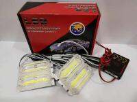 DC 12V 20W LED COB*4 ไฟฉุกเฉินกันน้ำสำหรับรถพ่วง SUV RVสีแดง