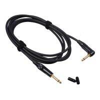 Flanger Super Silent Plug Guitar pedal Cable High Quality Cable 3M Metal Head Gold Staight Male Plug 6.35 to Angle 6.35