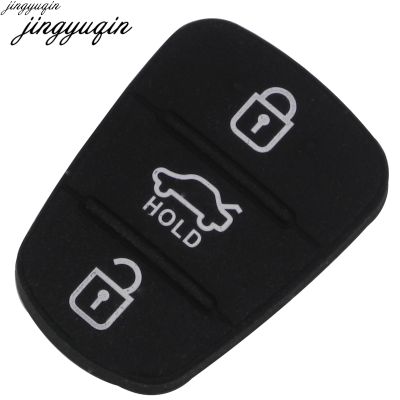 ﹉☫⊕ Jingyuqin 10 sztuk/partia 3 przyciski gumowe klapki samochodu zdalnego klucz Shell dla Hyundai Solaris Accent Tucson l10 l20 l30 Kia Rio Ceed