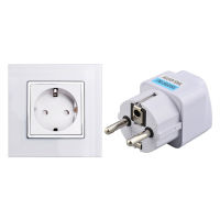 1PC Universal EU Plug Adapter AU UK US To EU Euro AC Travel Adapter ปลั๊กไฟฟ้าแปลงปลั๊กไฟ 10A 250V-Cgefeng