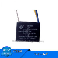 1Pc CBB61 250V 1UF/4UF Capacitor พัดลมสามความเร็ว-มอเตอร์ควบคุมราคาเริ่มต้นที่ Capacitor 1UF + 4UF