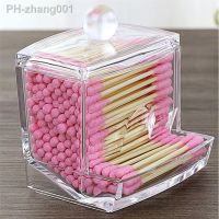 Swabs Storage Holder Box Acrylic Cotton Makeup Cotton Pad Cosmetic Container Portable Transparent Jewelry Organizer Case