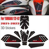 ของมาใหม่! สำหรับ YAMAHA YZF-R7 YZF YZFR7 R7 HP 2021 2022ถังน้ำมันมอเตอร์ไซค์จับปลอกปกป้องเข่าสติ๊กเกอร์ Decals น้ำมันเตาชุดเข่า