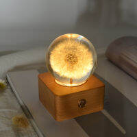 Wanhua Yingying ออกแบบและผลิตดอกไม้นิรันดร์ Dandelion Crystal Ball Night Light ลำโพงบลูทูธสารภาพ .