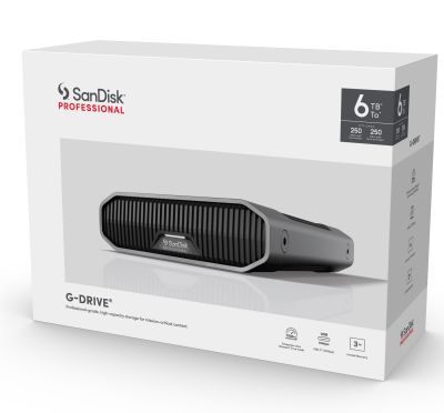 SanDisk Professional 6TB G-DRIVE Enterprise-Class USB 3.2 Gen 2 External Hard Drive (SDPHF1A-006T-SBAAD) ประกัน 3ปี