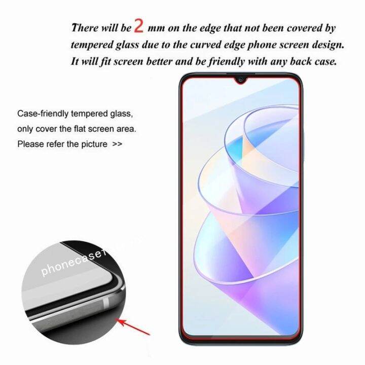 สำหรับ-honor-x7a-ฟิล์มกระจกเทมเปอร์4g-ฟิล์มป้องกันหน้าจอแบบใสฟิล์มกระจกด้านหลังเลนส์คลุมทั้งหมดป้องกันกล้อง