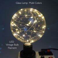 [HOT QQZIWWUJJWG 104] LED ขนาดใหญ่ Global Vintage Filament หลอดไฟแก้ว Retro โคมไฟ E27 AC85 265V หลายสี Lampada ทองแดงลวด String ไฟตกแต่ง