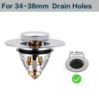 Universal Sink Drain Filter Stainless Steel Bounce Core Push Type Sink Filter Converter Bathroom Sink Drainer Pipe Fittings