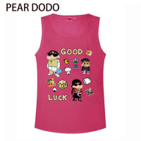 PEAR DODO เสื้อกั๊กแขนกุดชุดชั้นในหญิงพิมพ์ลายโนฮาร่าชินโซสไตล์เกาหลีสำหรับผู้หญิง