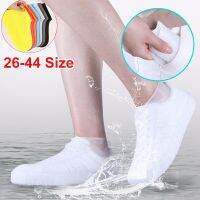 1 Pair Waterproof Rain Shoes Cover Reusable Rain Footwear Protector Slip-Resistant Rubber Rain Boots For Woman Shoes Accessories