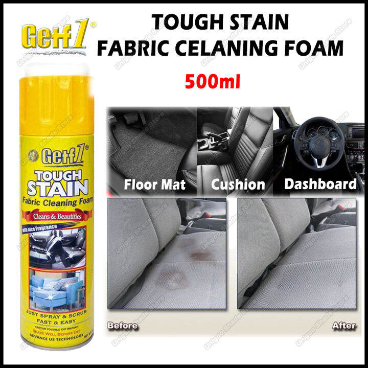 💦 Getf1 Tough Stain Fabric Cleaning Foam 500ml Multipurpose Home Car