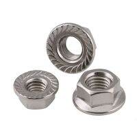 20pcs stainless steel M3-M6 Flange nuts Non-slip nuts Toothed nuts Flange hex nuts CPC55 Nails  Screws Fasteners