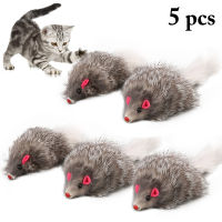 5 pcs Furry Plush ของเล่นแมว Soft Solid Interactive Mice เมาส์ของเล่นสำหรับแมวแมวตลกของเล่นสัตว์เลี้ยงแมวการฝึกอบรมเกมแมวอุปกรณ์-lihaibo2